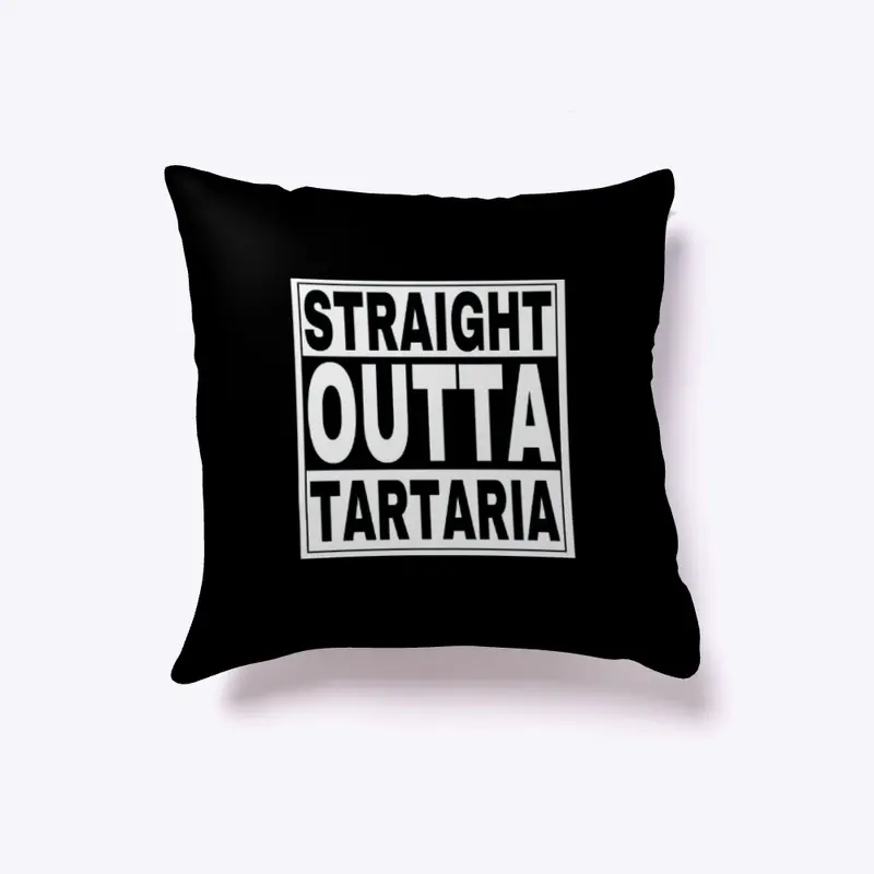 Straight Tartarian throw pillow